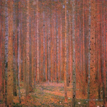 Forêt de sapins I Gustav Klimt Peinture à l'huile